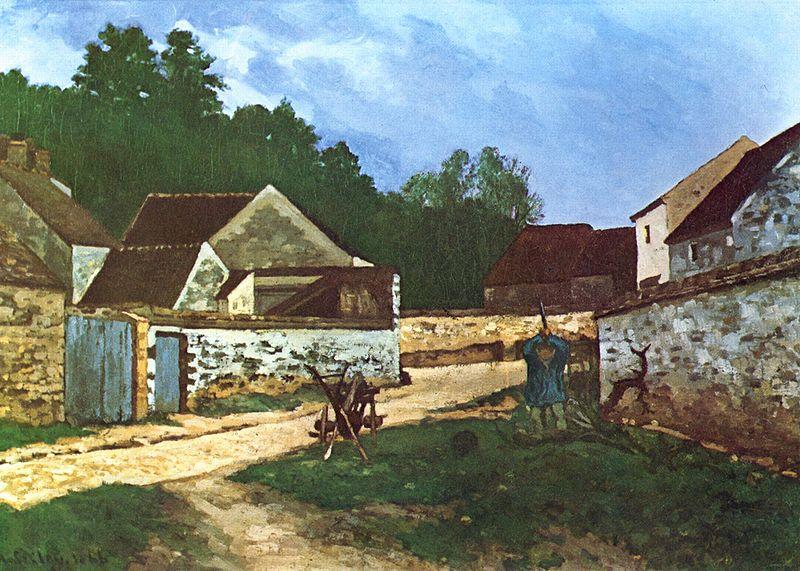 Alfred Sisley Dorfstrasse in Marlotte oil painting picture